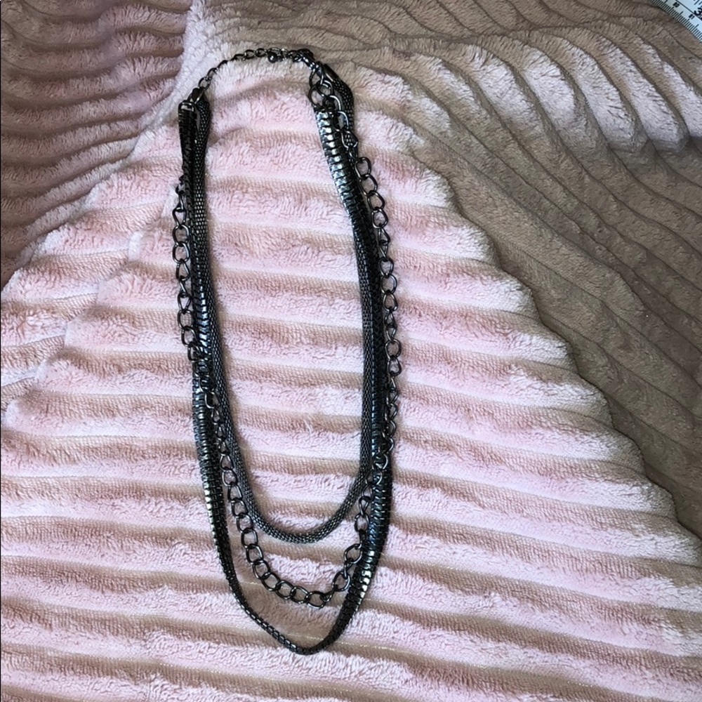 Grey chain necklace
